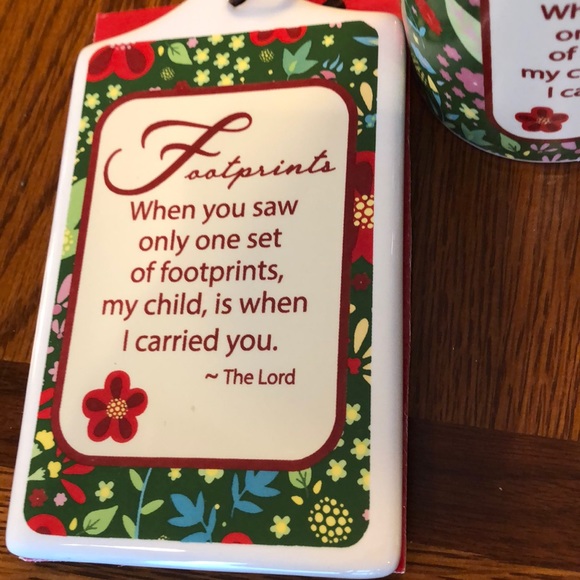 NWT Footprint Daily Blessings Ceramic Gift Set Mug Wall Plaque NEW IN BOX!!! - Picture 3 of 8